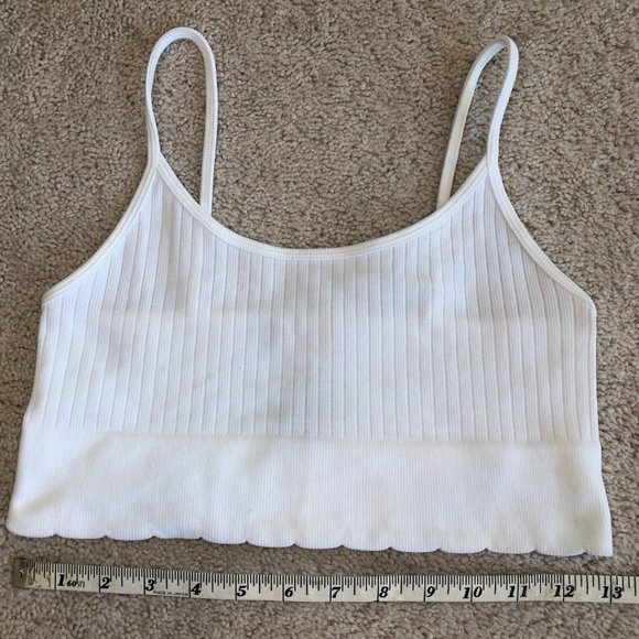 NWOT Altar'd State White Soft Ribbed Bra Size Small/32-34 A/B - Picture 3 of 7